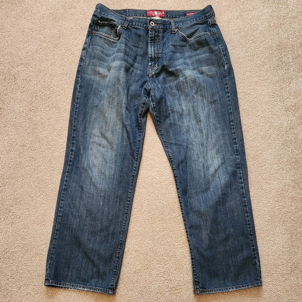 Lucky Brand 181 Relaxed Straight Mid-rise Men's Blue Jeans - Size 38x32 - Picture 6 of 11